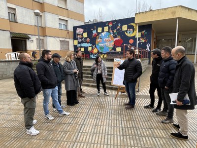 La visita ha tingut lloc aquest matí i ha comptat amb participació la tinenta d'alcalde Begoña Iglesias, els regidors d'ERC Jordina Freixanet i Juanjo Falcó i representants del veïnat i Aqualia.