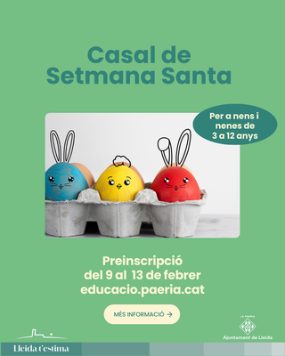 La Paeria obre les inscripcions als Casals de Vacances de Setmana Santa.
