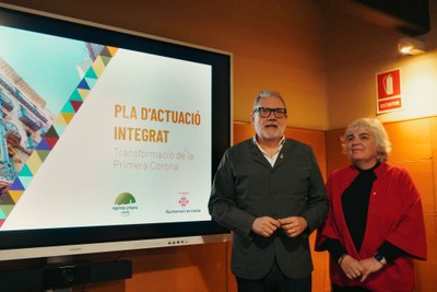 L'alcalde Larrosa i la tinenta d'alcalde Carme Valls han presentat el projecte.