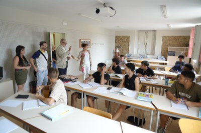 Larrosa i el regidor Xavi Blanco han visitat avui les instal·lacions de l'IMO.