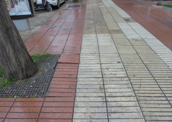 (Arxiu) Vorera aixecada per efecte de les arrels amb risc de caiguda per als vianants.