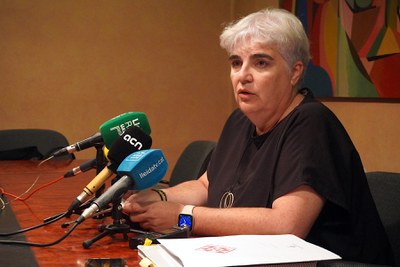 Una altra imatge de la roda de premsa d'avui.