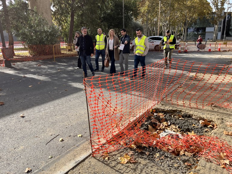 Un moment de la visita d'aquest matí