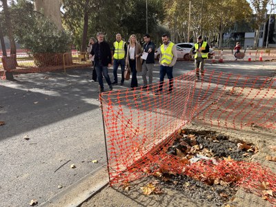 Un moment de la visita d'aquest matí.