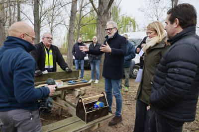 L'alcalde Larrosa ha visitat avui les tasques del Barri a Barri al Xoperal del Tòfol.