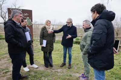 Un moment de la visita d'aquest matí.