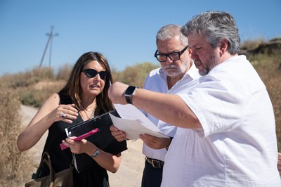 Un moment de la visita d'aquest matí.