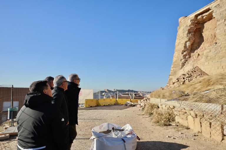 L'alcalde ha visitat avui les tasques que s'estan duent a terme en aquest punt