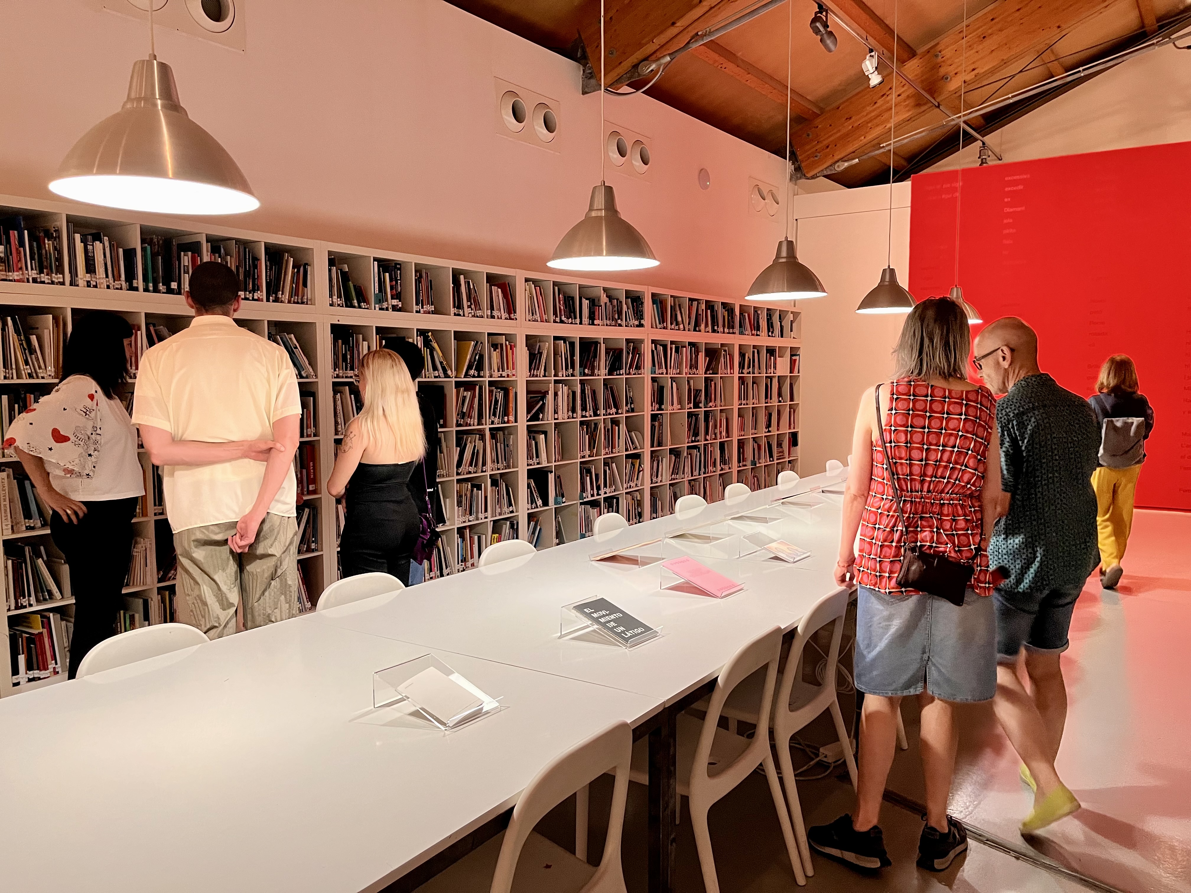 Visitants a "Sigui el que sigui el que vulgui dir" de l'Editorial Brillo, al Centre de Documentació