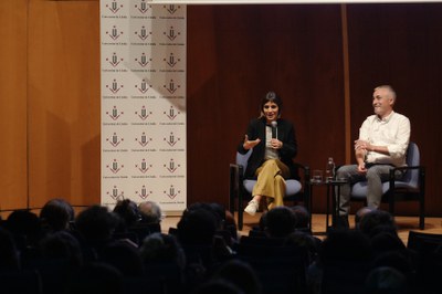 La divulgadora i podcaster, Eva Domínguez, i el responsable d’Innovació a RTVE, David Corral, han parlat de la intel·ligència artificial a la 20a Set….