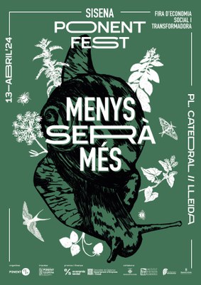 Cartell de la 6a edició del Ponent FEST, que tindrà lloc el dissabte 13 d'abril al voltant de la plaça de la Catedral..