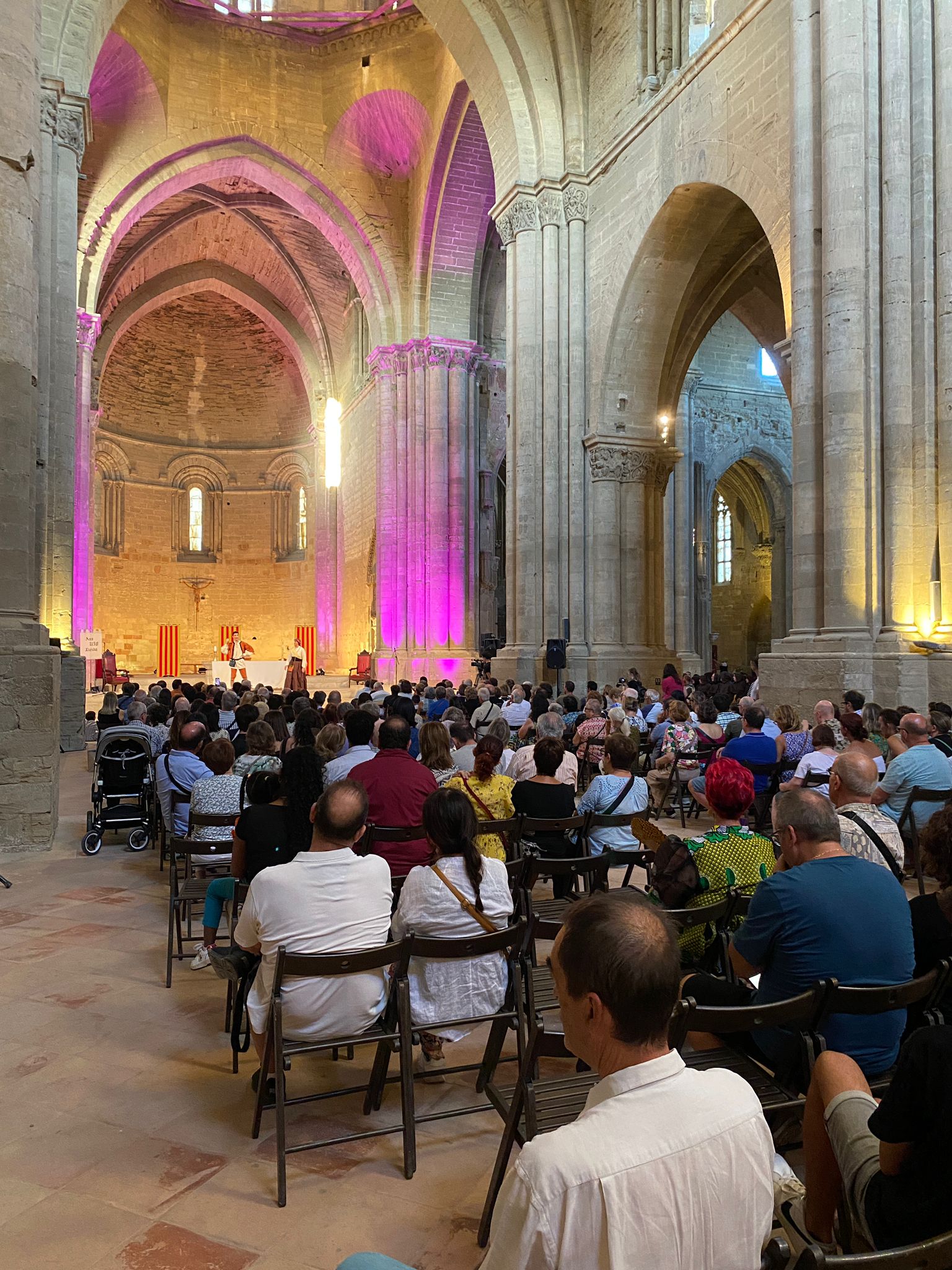 Recreació de les noves de Peronella d'Aragó i Ramon Berenguer IV a la Seu Vella.