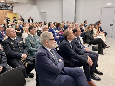 L'alcalde, Fèlix Larrosa, el subdelegat del govern, José Crespín, i el conseller de Justícia i Qualitat Democràtica de la Generalitat, Ramon Espadale….