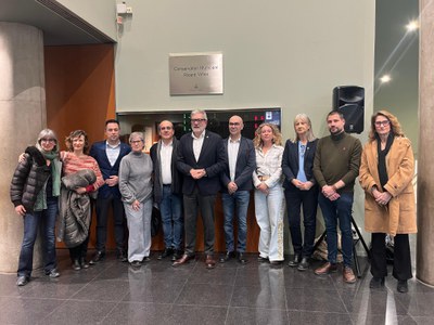 Avui s'ha descobert a l'Auditori la placa amb el nou nom del Conservatori Ricard Viñes.