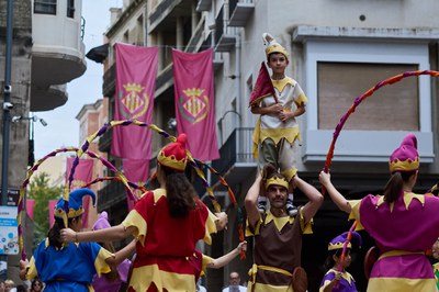 La Moixiganga davant de la Paeria durant el Seguici.