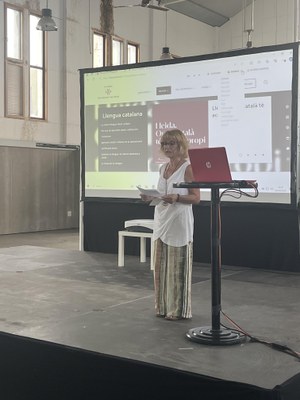 Paquita Sanvicén ha explicat els detalls de l'espai web.