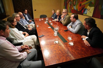 Un moment de la trobada amb l'equip d'Urologia.