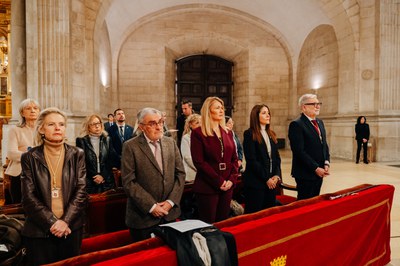 La corporació municipal, durant la missa.