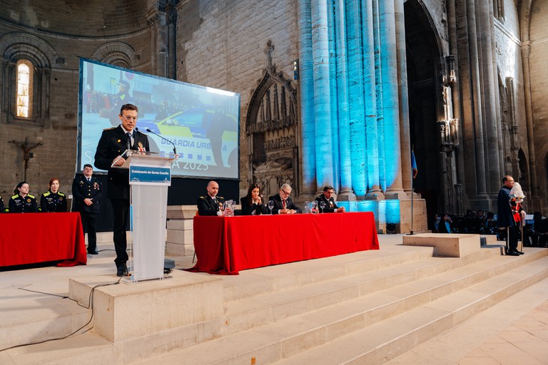 L'Intendent en Cap, Josep Mallada, durant el seu discurs