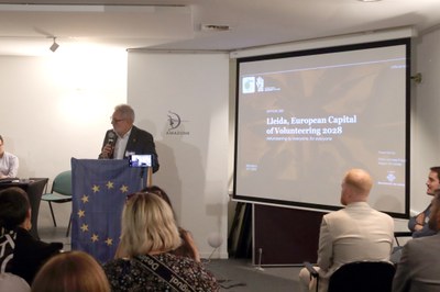 Larrosa ha defensat la candidatura de Lleida a Capital Europea del Voluntariat feta des de la "base" i amb les entitats..