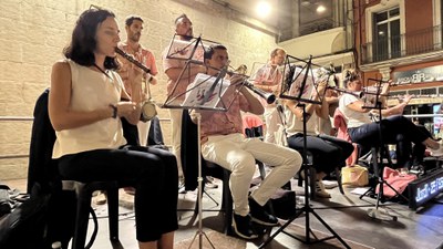 La Cobla Vents de Riella, la darrera en actuar en el marc de les Festes de la Tardor..