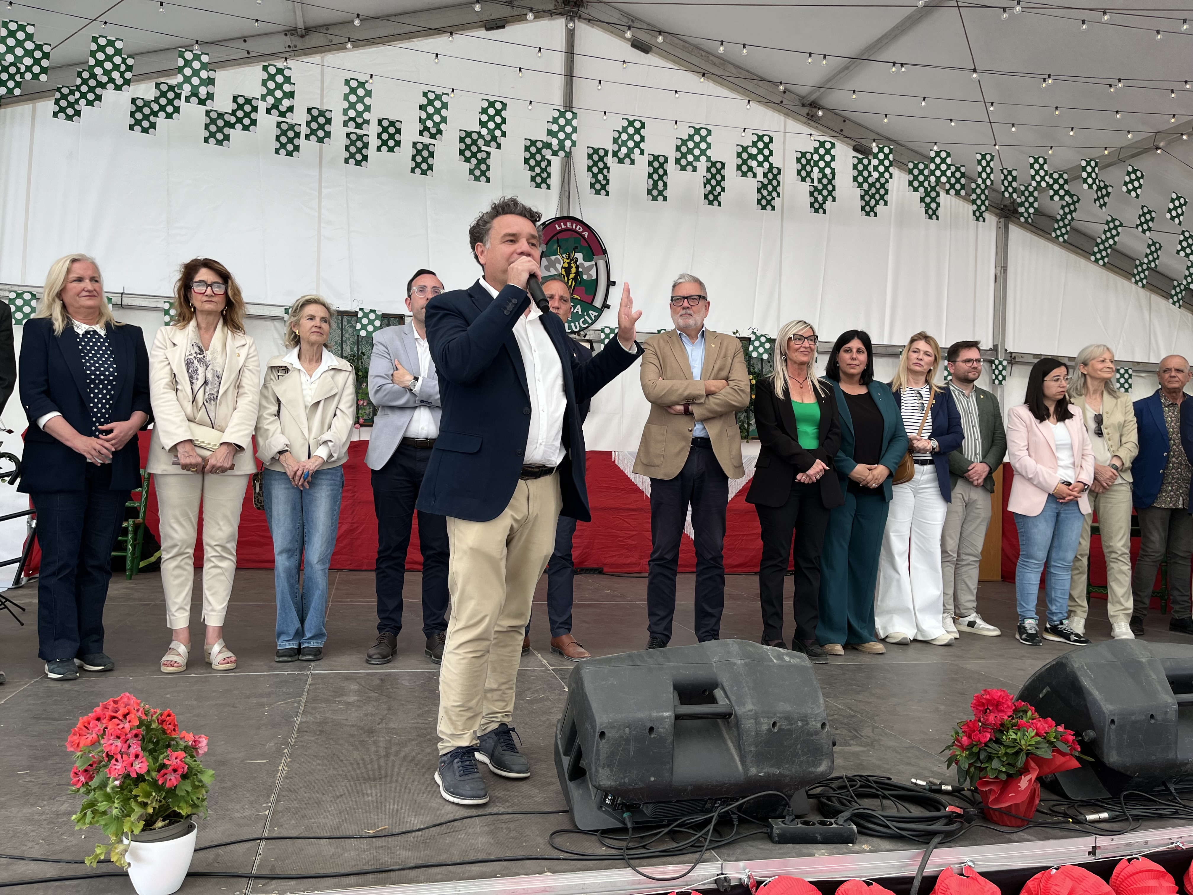 El president de la Casa d'Andalusia, Jordi Solana, durant la seva intervenció