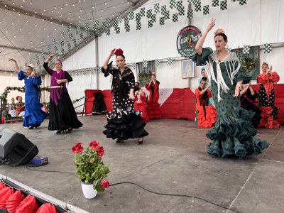 Ballarines de l'espectacle de flamenc inaugural.