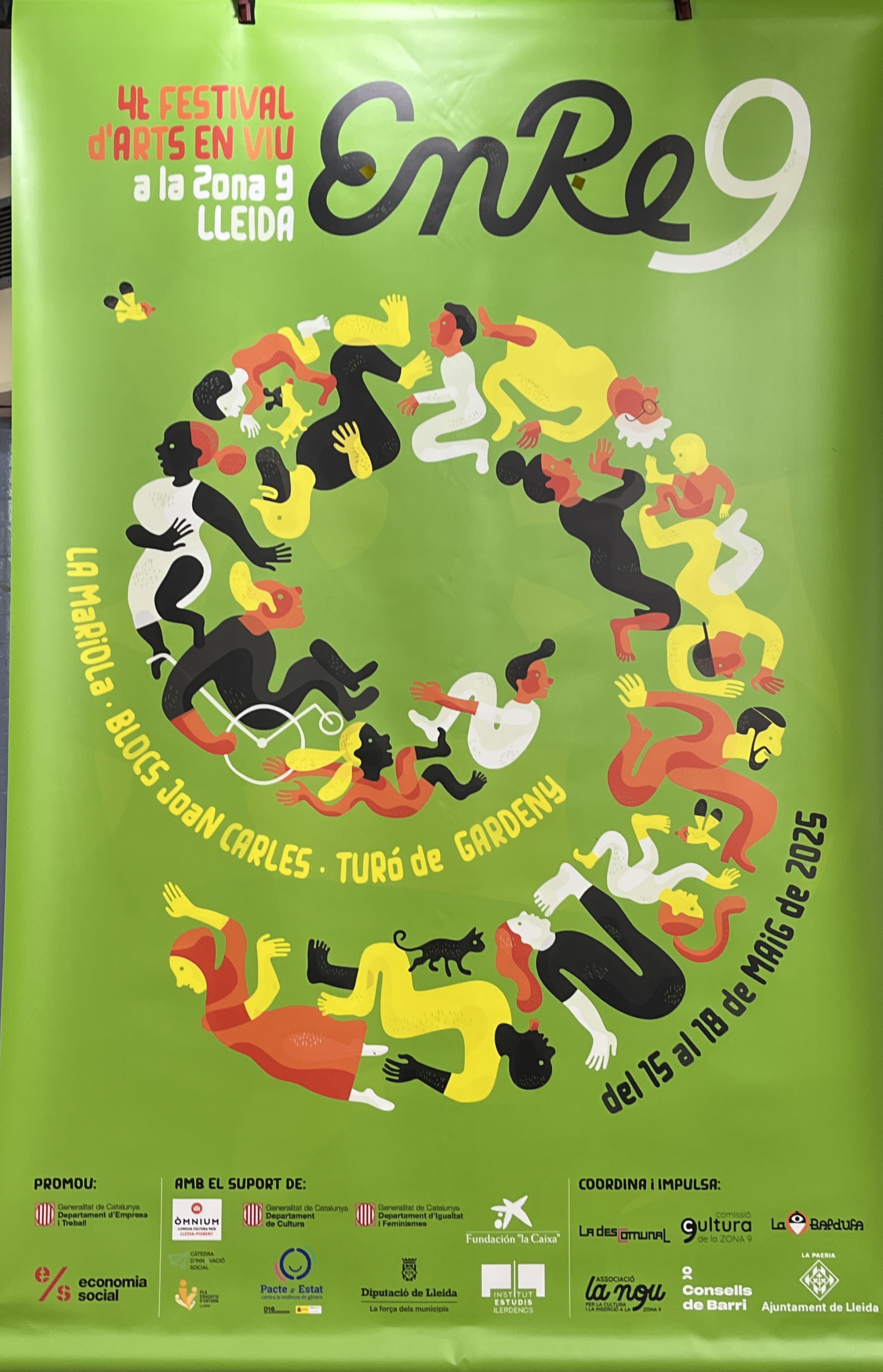 El cartell del festival d'arts en viu Enre9, que enguany celebra la 4a edició.