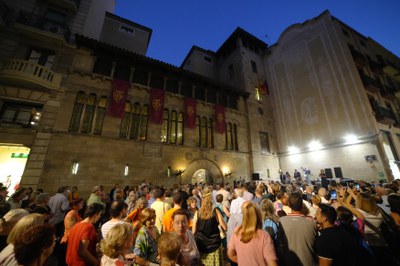 Pregó de les Festes de la Tardor a la plaça de la Paeria..