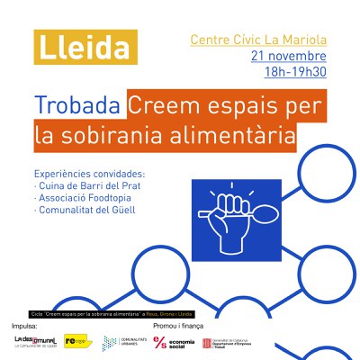 Cartell de la Trobada a Lleida "Creem espais per la sobirania alimentària".
