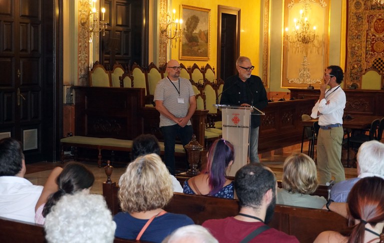 Recepció a la Paeria a la Trobada de Companyies de Teatre Amateur de Catalanya.