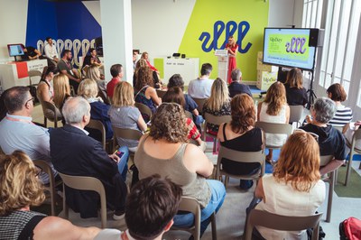 La directora general de Comerç, Marta Angerri, en la inauguració de l'Up Day.