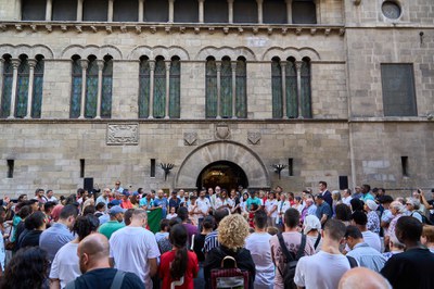 La comunitat marroquina de Lleida s'ha sumat a la convocatòria.