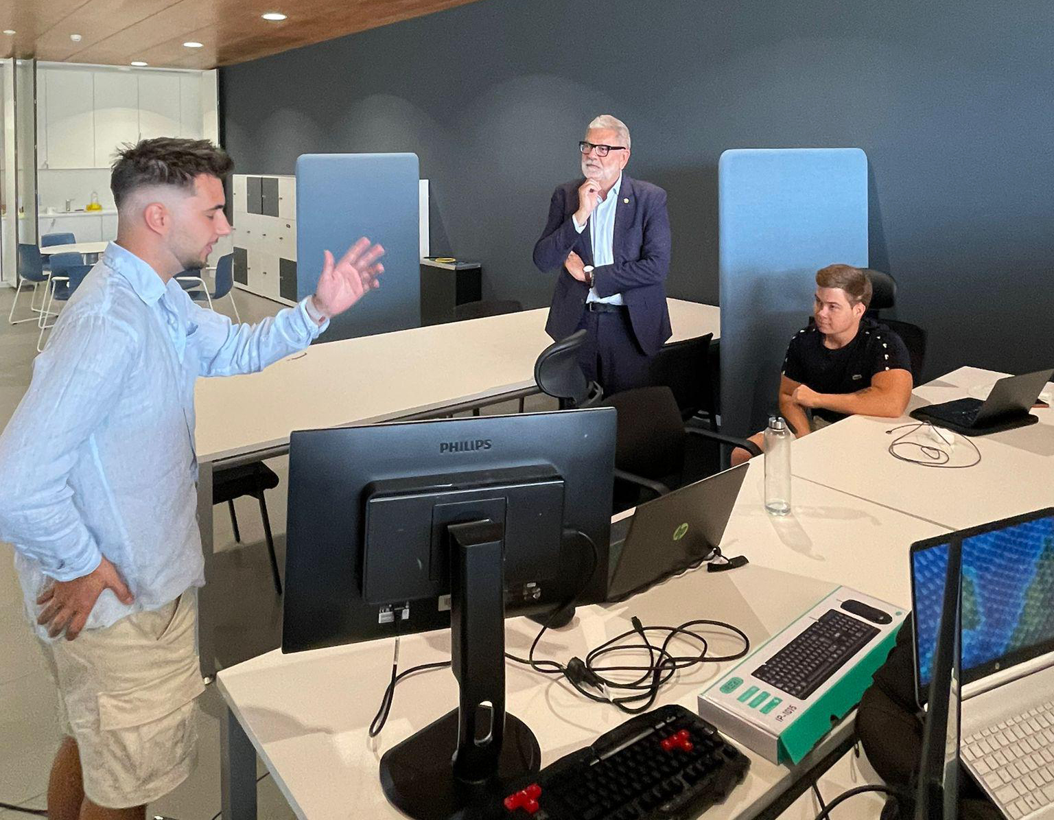 Visita de l'alcalde Larrosa al Parc Científic d'Alacant, aquest divendres.