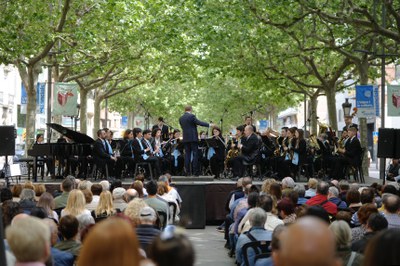 Ple total al concert de la Banda Municipal de Música de Lleida.