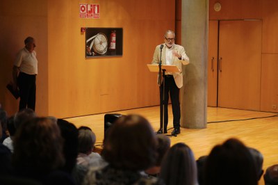 Un moment de la intervenció del paer en cap.