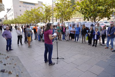 El president del Club Excursionista de Lleida, Jordi Climent, ha fet un parlament sobre la figura de Juanjo Garra.