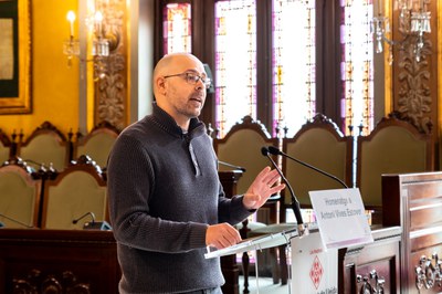El professor d'Història de la UdL, Manel López, ha fet la glossa històrica d'Antoni Vives i Estover..