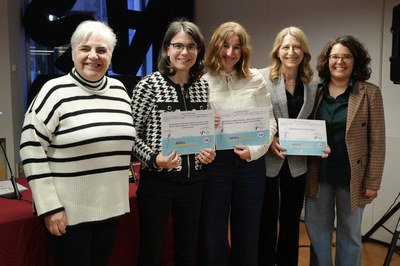 Foto de les guanyadores del 17è premis Mila de Periodisme.