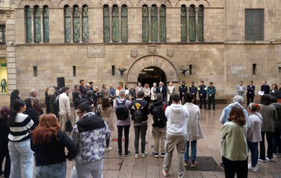 Convocatòria a la plaça de la Paeria per mostrar la solidaritat de Lleida pels efectes devastadors del temporal al seu pas per Andalusia, Castella-la….