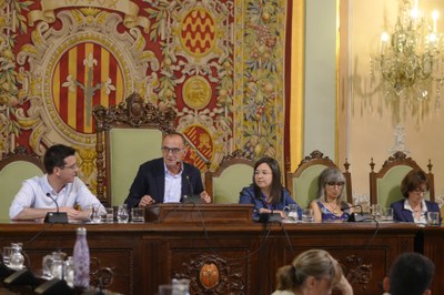 El paer en cap, Miquel Pueyo, ha presidit avui el seu últim ple.