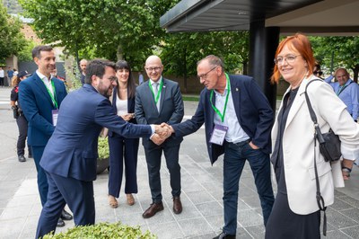 El president de la Generalitat, Pere Aragonès, ha participat en la inauguració de la 34a Trobada Empresarial al Pirineu..