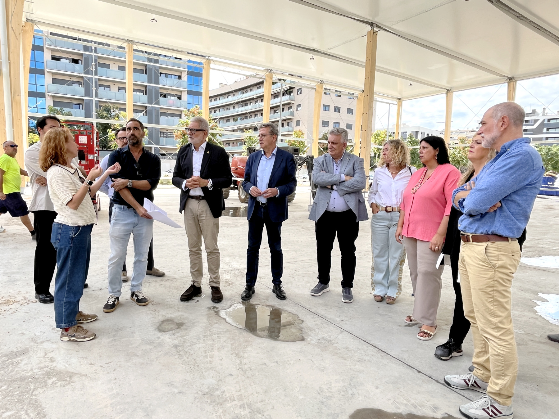 Les institucions patrones de Fira de Lleida han visitat avui les obres del nou pavelló.