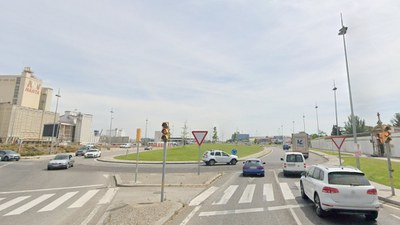 Vista del tram de la rotonda on s'actuarà.