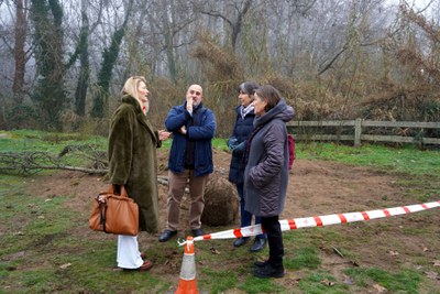 Un moment de la visita d'aquest matí.