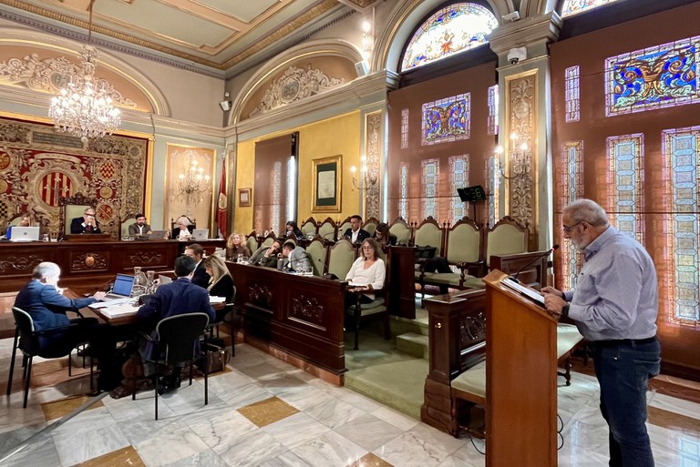 Antoni Capell de Marea Pensionista Lleida, durant el Ple Ordinari d'octubre