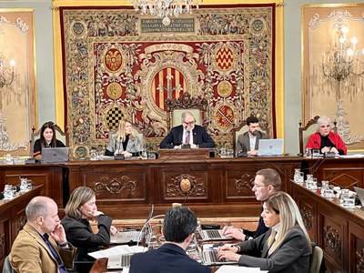 El govern municipal durant el Ple.