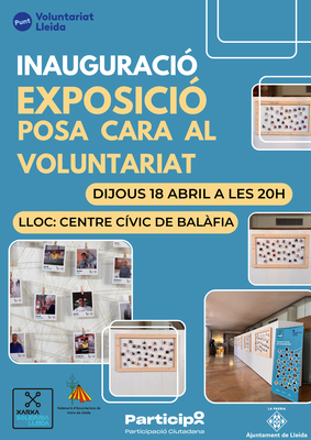 L'exposició es podrà veure al Centre Cívic de Balàfia.