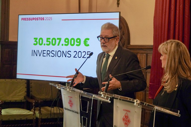 Un moment de la intervenció del paer en cap