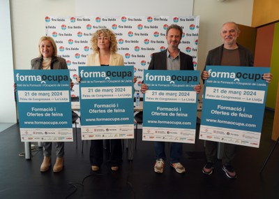 La regidora Pilar Bosch ha participat en la roda de premsa per presentar FormaOcupa, que té lloc aquest dijous a La Llotja..